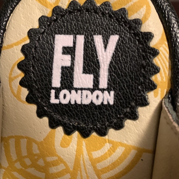 Fly London Yedu Black Lace up Open Toe wedges 39 - Picture 3 of 5